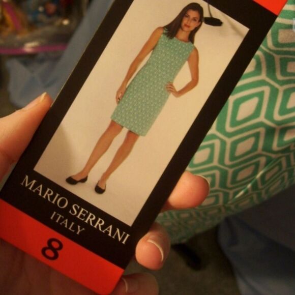 📦 Mario Serrani retro print A-line dress accessories NOT INCLUDED NWT - Picture 7 of 8